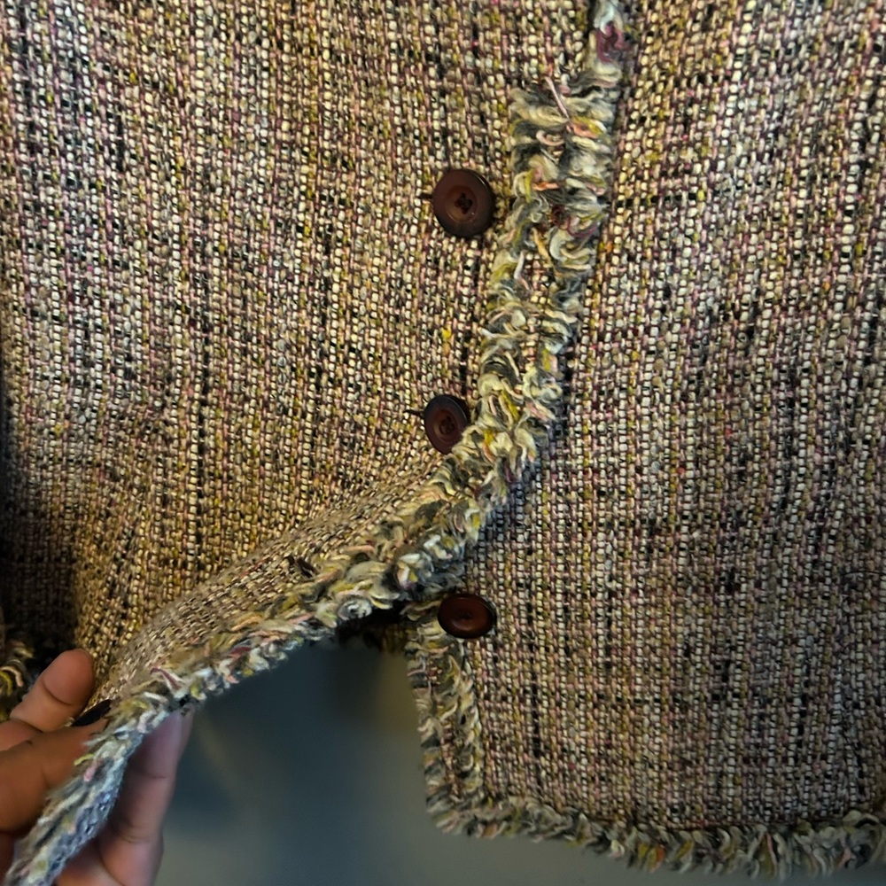 Vintage Casual Corner Plum/Pink Tweed Blazer - Picture 4 of 12